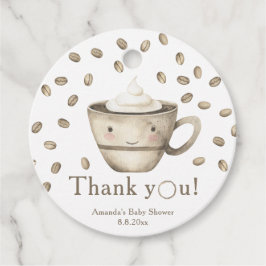 コーヒー醸造ベビーシャワーありがとう フェイバータグ