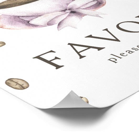 コーヒー醸造ベビーシャワーの好意 ポスター (角)