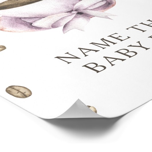 コーヒー醸造ベビーシャワーベビー食品ゲーム ポスター (角)