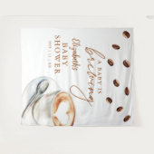 コーヒー醸造ベビーシャワー写真背景 タペストリー (正面(横))