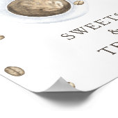 コーヒー醸造ベビーシャワー菓子とお菓子 ポスター (角)