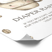 コーヒー醸造ベビーシャワー – おむつラッフルポスター ポスター (角)