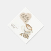 コーヒー醸造ベビーシャワー スタンダードカクテルナプキン (角)