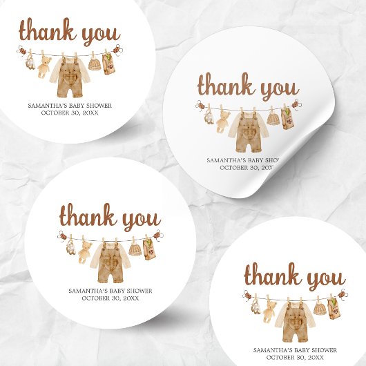 コーヒー醸造ベビーシャワー ラウンドシール