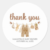 コーヒー醸造ベビーシャワー ラウンドシール (正面)