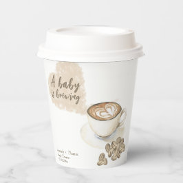 コーヒー醸造ベビーシャワー 紙コップ