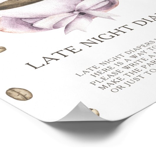 コーヒー醸造 – 深夜おむつゲーム ポスター (角)