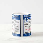 コーヒー長方形ステッカーの処方箋 コーヒーマグカップ (中央)