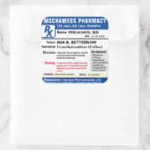 コーヒー長方形ステッカーの処方箋 スクエアシール (バッグ)