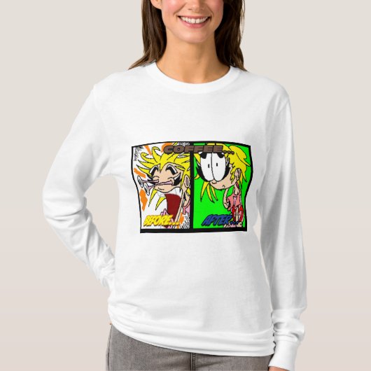 コーヒー長袖Tシャツが大好き Tシャツ (正面)