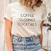 コーヒー閉じカクテルTシャツ Tシャツ