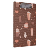 コーヒー関連の要素が付いているパターン クリップボード (右)