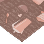 コーヒー関連の要素が付いているパターン テーブルクロス (アングル)