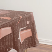 コーヒー関連の要素が付いているパターン テーブルクロス (インサイチュ)