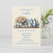 コーヒー集まるパーティの招待状 招待状 (スタンド正面)