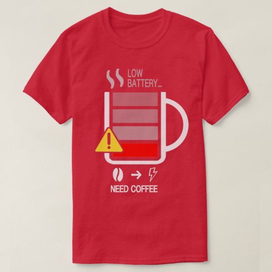コーヒー電池 Tシャツ (デザイン正面)