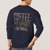 コーヒー霊動物 Tシャツ (裏面)