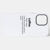 コーヒー面白辞書の定義 iPhoneケース (裏面横)