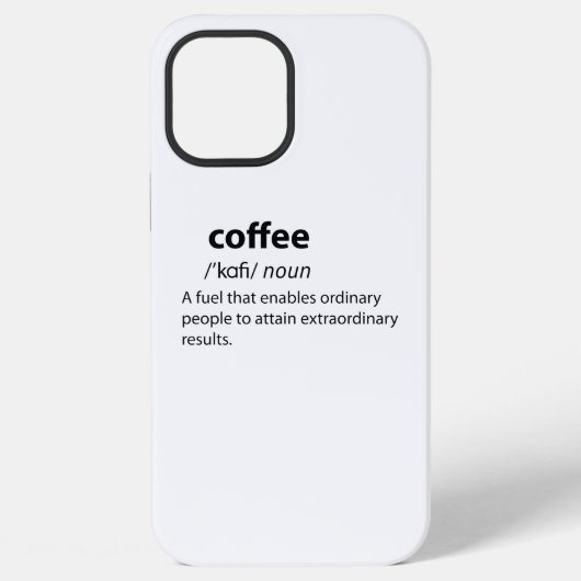 コーヒー面白辞書の定義 iPhoneケース (裏面)