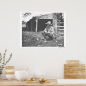 コーヒー食べ物缶から猫のコーヒー。 ポスター (キッチン)