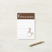 コーヒー食料品店Itノートの投稿 ポストイット (デスク上)