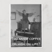 コーヒー飲みすぎ or 生命の喜び ポストカード (正面)