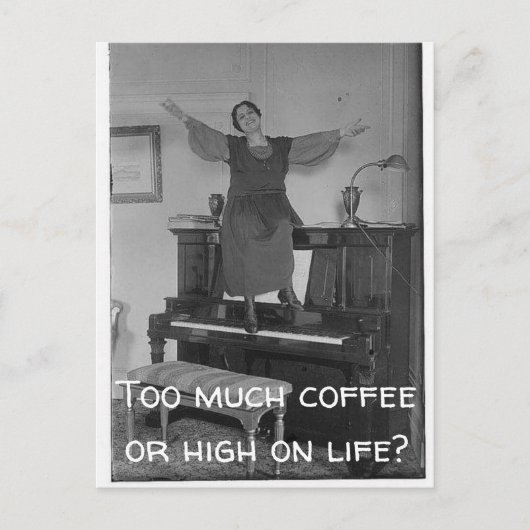 コーヒー飲みすぎ or 生命の喜び ポストカード (正面)