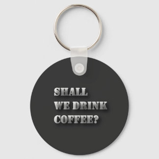 コーヒー飲みましょうか 面白いシャドウ テキスト Tシャツ キーホルダー