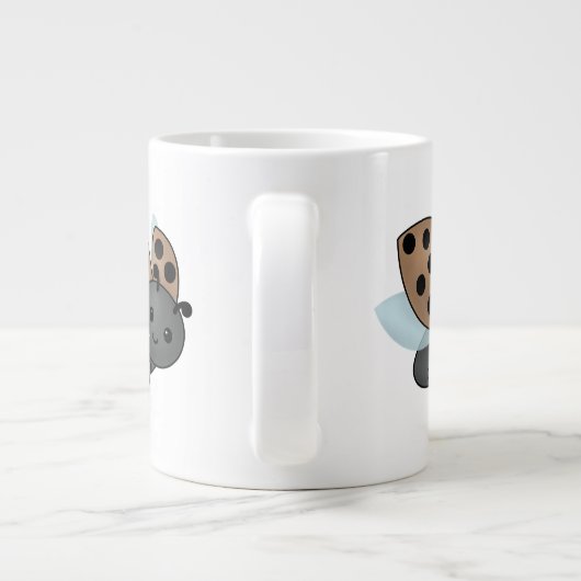 コーヒー飲みレディバグ巨大コーヒーマグ ジャンボコーヒーマグカップ (裏面)