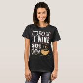 コーヒー飲みワインカフェインドリンカー1 Tシャツ (正面フル)