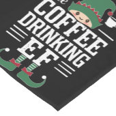 コーヒー飲み小妖精や小人家族の一致するクリスマス ショートテーブルランナー (コーナー)