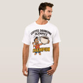 コーヒー飲み比べオリンピック Tシャツ - カフェイン (正面フル)