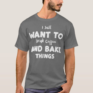 コーヒー飲み物と焼き物 Tシャツ