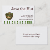 コーヒー飲み物のパンチカード ロイヤリティカード (正面/裏面)