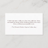 コーヒー飲み物の穿孔器/ロイヤリティカード ロイヤリティカード (裏面)