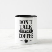 コーヒー飲むまでは話すな Funny マグカップ (中央)