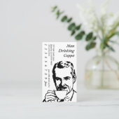 コーヒー飲む線画の朝Cuppa ロイヤリティカード (スタンド正面)