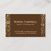 コーヒー飲料と豆の名刺 名刺 (裏面)