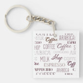 コーヒー飲料の種類 キーホルダー (正面)