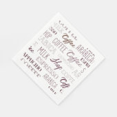 コーヒー飲料の種類 スタンダードランチョンナプキン (角)