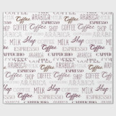 コーヒー飲料の種類 ラッピングペーパー (フラット)