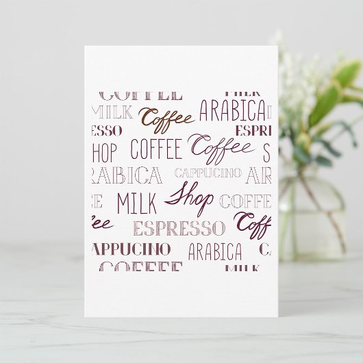 コーヒー飲料の種類 招待状