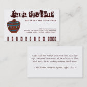 コーヒー飲料パンチカード ロイヤリティカード (正面/裏面)