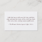 コーヒー飲料パンチカード ロイヤリティカード (裏面)