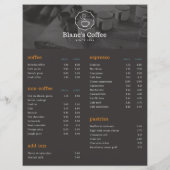 コーヒー飲料リスト (裏面)