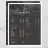 コーヒー飲料リスト (正面/裏面)