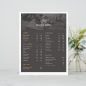 コーヒー飲料リスト (スタンド正面)