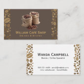 コーヒー飲料 | コーヒー豆バッグ 名刺 (正面/裏面)