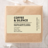 コーヒー香りタンカラーキャンドルラベル ラベル (インサイチュ)