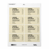 コーヒー香りタンカラーキャンドルラベル ラベル (フルシート)